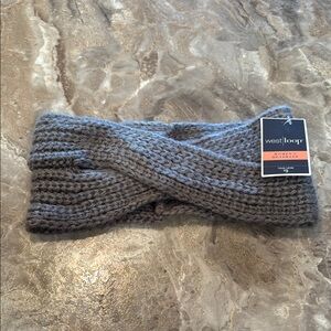 Gray knit winter headband